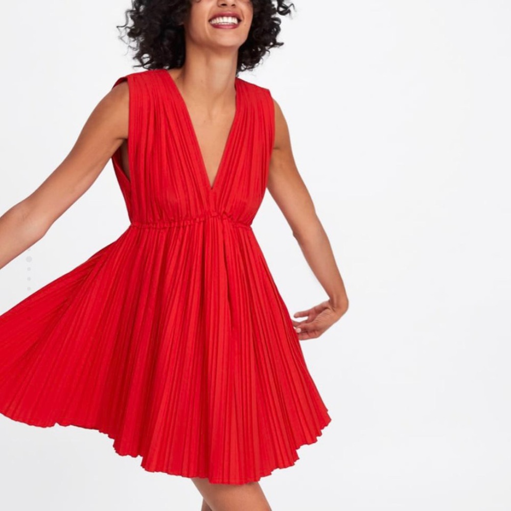 ZARA red summer mini dress